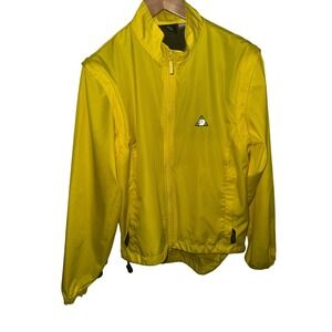 Vented‎ canary Windbreaker Jacket Small Canary Yellow- - Removable Sleeves